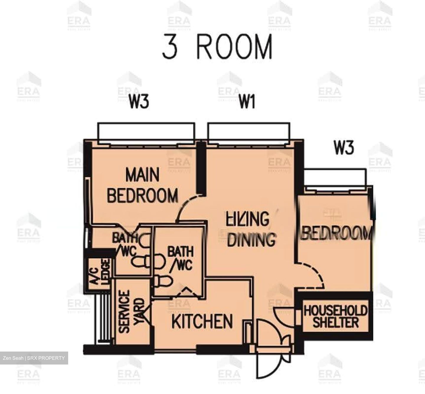 Blk 419A Waterfront II @ Northshore (Punggol), HDB 3 Rooms #632898731